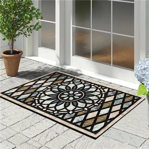 Door Mat Welcome Mat 17x 30 Inch Front Door Mat Outdoor for Home Entrance - Picture 1 of 7